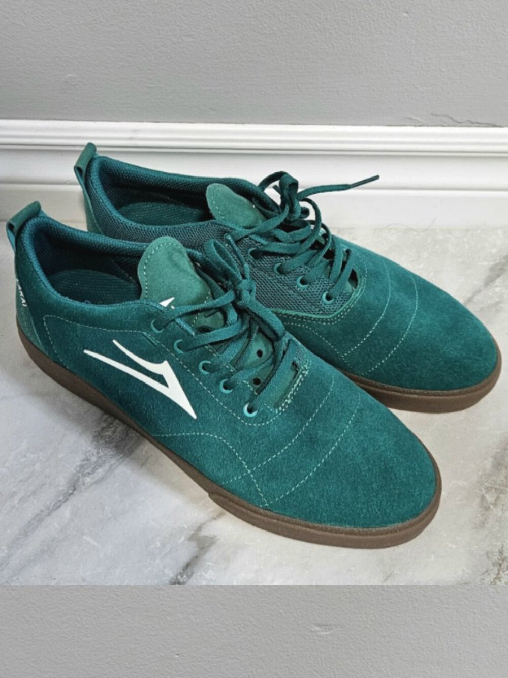 Lakai Suede Skate Shoes – Teal/Brown Gum Sole – Men’s Size 11